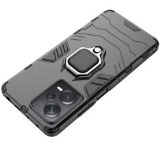 HURTEL Oklepni etui za Xiaomi Redmi Note 12 Pro+ magnetno držalo Ring Armor black