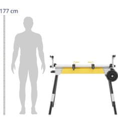 MSW Podstavek za mizo za poševno žago, zložljivo do 150 kg 1160-2760 mm