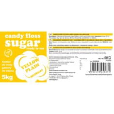 NEW Obarvana sladkorna vata rumena sladkor z naravnim okusom 5kg