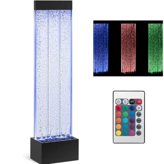 Uniprodo Vodna stena z mehurčki in LED osvetlitvijo 39 x 151,5 x 26 cm