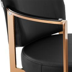 NEW Frizerski kozmetični stol Physa NEWENT z naslonom za noge - črn z rožnato zlato
