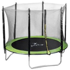 Uniprodo Otroški vrtni trampolin za odrasle z zunanjo mrežo Ø 244 cm do 100 kg