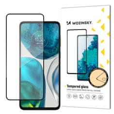 WOZINSKY Trajno kaljeno steklo 9H za celoten zaslon telefona Motorola Moto G52 z okvirjem Case Friendly, črno