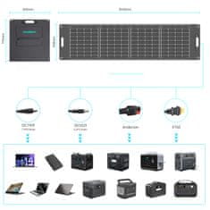 Noah Ładowarka solarna kempingowa panel słoneczny składany 400W czarna