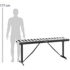 MSW Višinsko nastavljiv valjčni podajalnik do 200 kg 17 zvitkov 320x35 mm 167 cm