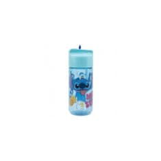 Stor Plastenka z izvlečno slamico Lilo & Stitch, prozorna, Tritan, 430ml, 75036