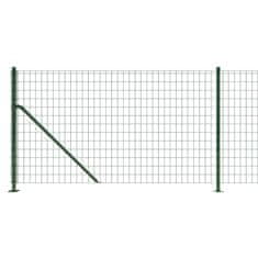 Vidaxl Mrežna ograja s prirobnico zelena 1,1x25 m