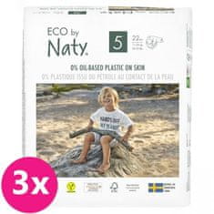 ECO by Naty 3x Plenice za enkratno uporabo 5 (11-25 kg) 22 kosov