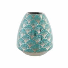 NEW Vaza DKD Home Decor Porcelan Turkizno Orientalsko Chrome 16 x 16 x 18 cm