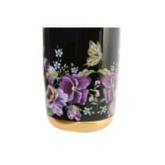 NEW Vaza DKD Home Decor Porcelan Črna Shabby Chic (18 x 18 x 42 cm)