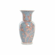NEW Vaza DKD Home Decor 13 x 13 x 31 cm Porcelan Modra Oranžna Orientalsko