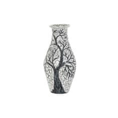 NEW Vaza DKD Home Decor Drevo Bela Črna Bel/Črn Kristal glina 29 x 29 x 60 cm