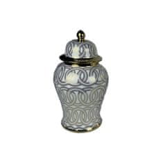 NEW Vrč DKD Home Decor Porcelan Zlat Bela Orientalsko (22 x 22 x 42 cm)