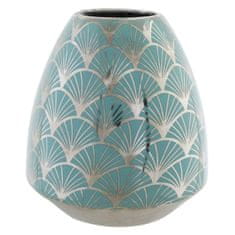 NEW Vaza DKD Home Decor Porcelan Zlat Turkizno Bela Orientalsko Chrome 16 x 16 x 18 cm