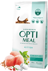 OptiMeal  suha hrana za mačke s piščancem 1,5 kg