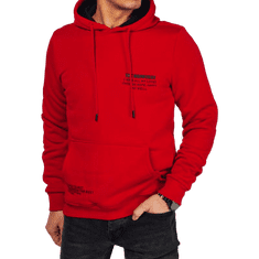 Dstreet Moška majica s kapuco rdeča bx5688 L