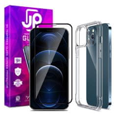 JP JP Dual Pack 3D kaljeno steklo + prozorno ohišje, iPhone 12 Pro