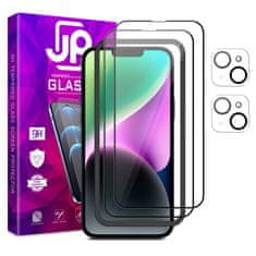 JP JP Full Pack Zaščitno kaljeno steklo, 2x 3D steklo z aplikatorjem + 2x steklo na objektivu, iPhone 14