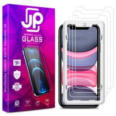 JP JP Long Pack Kaljeno steklo, 3 stekla za telefon z aplikatorjem, iPhone 11