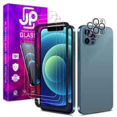 JP JP Mega Pack Kaljena stekla, 3 stekla za telefon z aplikatorjem + 2 stekli z lečami, iPhone 7 / 8