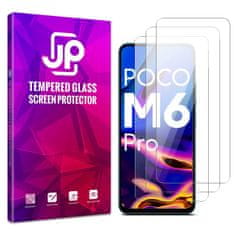 JP JP Long Pack Kaljeno steklo, 3 stekla za Xiaomi Poco M6 Pro