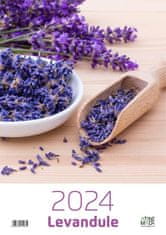 Koledar 2024 Lavender, stenski koledar, 297 x 420 mm