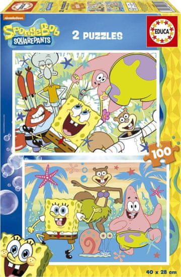 Puzzle Sponge Bob 2x100 kosov