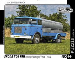 RETRO-AUTA Puzzle TRUCK št. 36 Škoda 706 RTH cisterna (1958 - 1975) 40 kosov