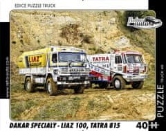 RETRO-AUTA Puzzle TRUCK št. 48 Dakar Specials - LIAZ 100, TATRA 815 - 40 kosov