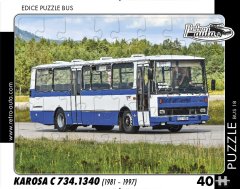 RETRO-AUTA Puzzle BUS št. 18 Karosa C 734.1340 (1981 - 1997) 40 kosov