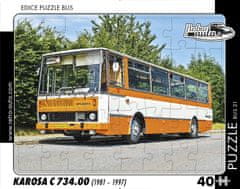 RETRO-AUTA Puzzle BUS št. 21 Karosa C 734.00 (1981 - 1997) 40 kosov