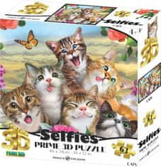 Prime 3D sestavljanka Cat Selfie 3D 63 kosov