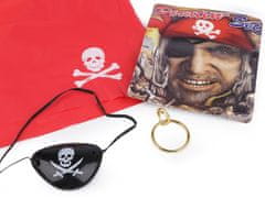 Karnevalski komplet - piratski - rdeč