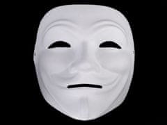 pustna maska - strgalo za barvanje - bela Anonimna