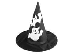 Karnevalski klobuk čarovnica splet, lobanja, netopir - črni duh