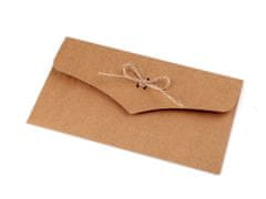 Papirnata kuverta za zaključek 11x22 cm - rjava naravna