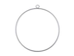 Kovinski krog za lovilec sanj / za dekoracijo Ø25 cm - temno mat srebrna