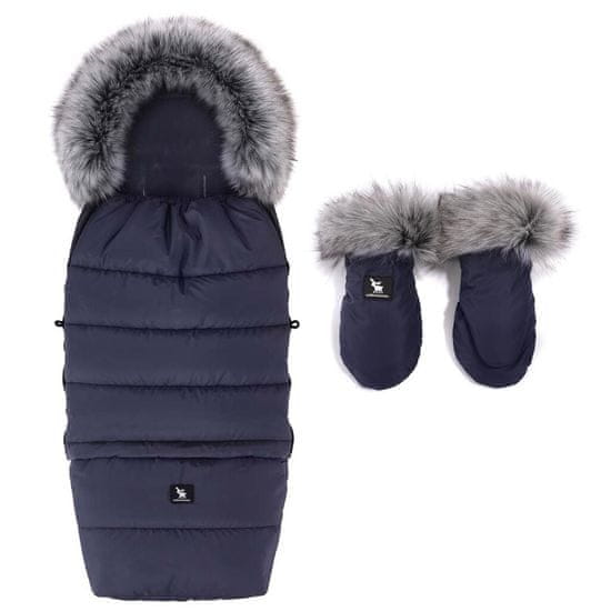 CottonMoose Komplet rokavic za voziček Combi Graphite/Blue