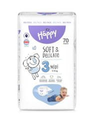 Bella Happy Otroške plenice za enkratno uporabo Midi 5-9 kg Veliki paket 70 kosov