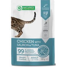 Nature's Protection Cat kapsule. Weight Control piščanec, losos in tuna 100g