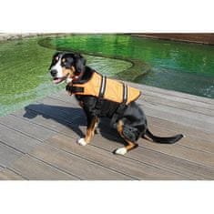 Pes Plavalec plavalni jopič za psa oranžna oblačila velikost S