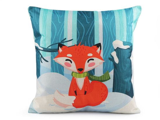 Prevleka za vzglavnik fox 45x45 cm - turkizna