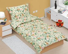 Bombažno posteljno perilo Junior - 140x200, 70x90 cm - Zajček v školjki