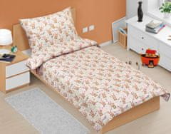 Bombažno posteljno perilo Junior - 140x200, 70x90 cm - Velikonočni zajček