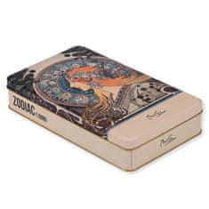 Kositrna škatla Alfons Mucha - Zodiak 24×14×4 cm