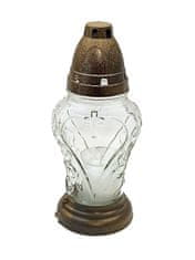 Pokopališko steklo 21cm svečnik 30g LA733