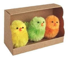 Velikonočni piščančki v škatli 5 cm, 3 kosi