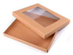 Papirnata škatla s pogledom - rjava naravna