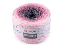 Bombažna preja za pletenje Rosegarden 250 g - (313) roza srednje siva