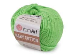 Pletena preja Baby Cotton 50 g - (438) zeleno oko.